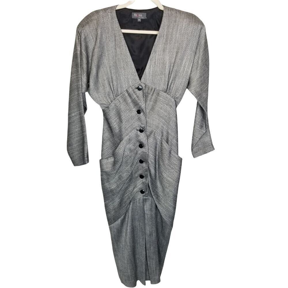 Vintage Regina Kravits Womens Midi Sheath Dress Size 6 Career Work Office Corp